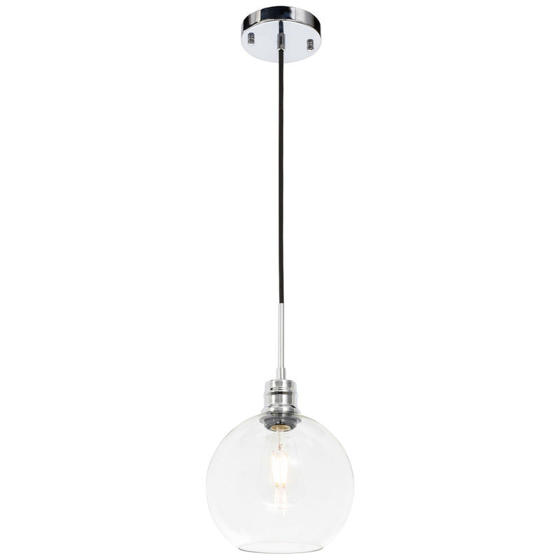 Elegant Lighting Emett 1 Light 8" Pendant - LD6204BK