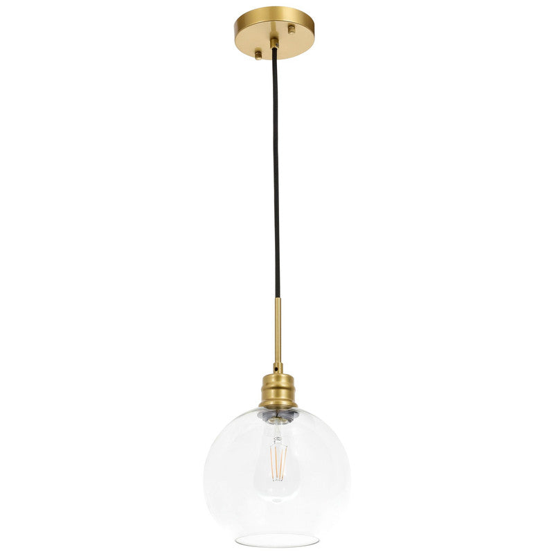 Elegant Lighting Emett 1 Light 8" Pendant - LD6204BK