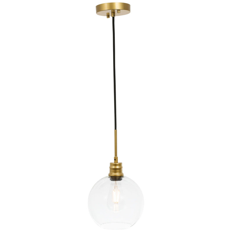 Elegant Lighting Emett 1 Light 8" Pendant - LD6204BK