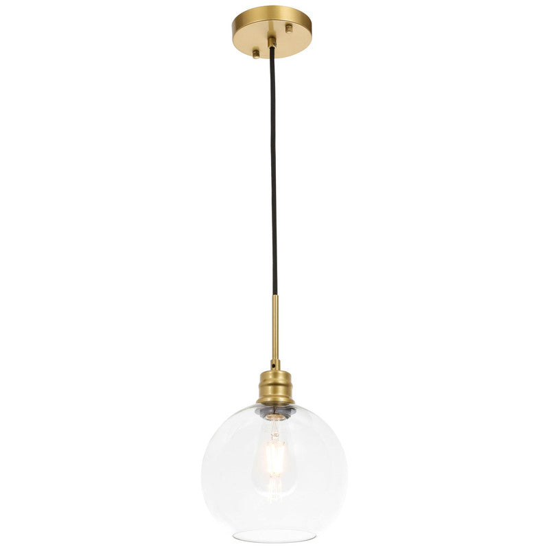 Elegant Lighting Emett 1 Light 8" Pendant - LD6204BK