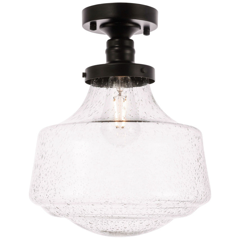 Elegant Lighting Lyle 1 Light 11" Flush Mount - LD6240BK