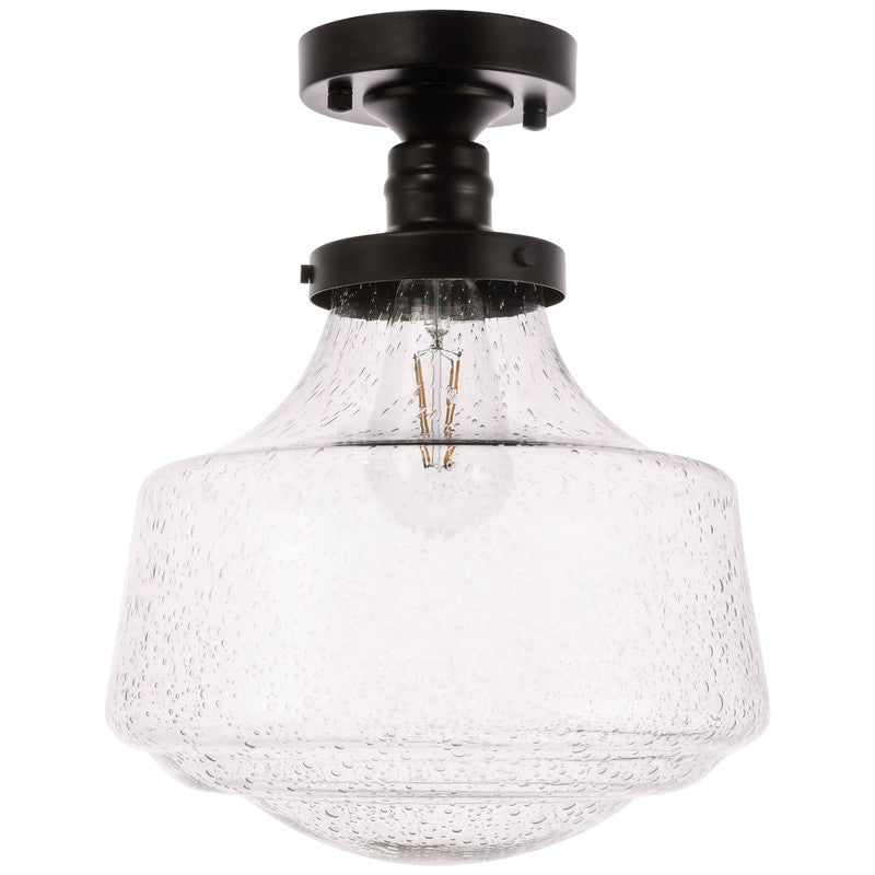Elegant Lighting Lyle 1 Light 11" Flush Mount - LD6240BK