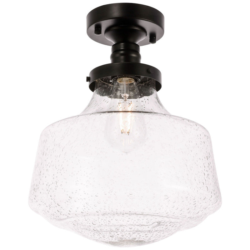 Elegant Lighting Lyle 1 Light 11" Flush Mount - LD6240BK
