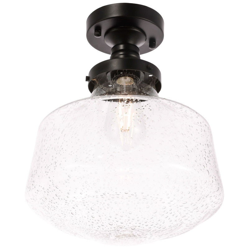 Elegant Lighting Lyle 1 Light 11" Flush Mount - LD6240BK