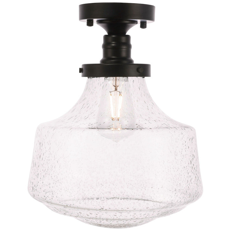 Elegant Lighting Lyle 1 Light 11" Flush Mount - LD6240BK