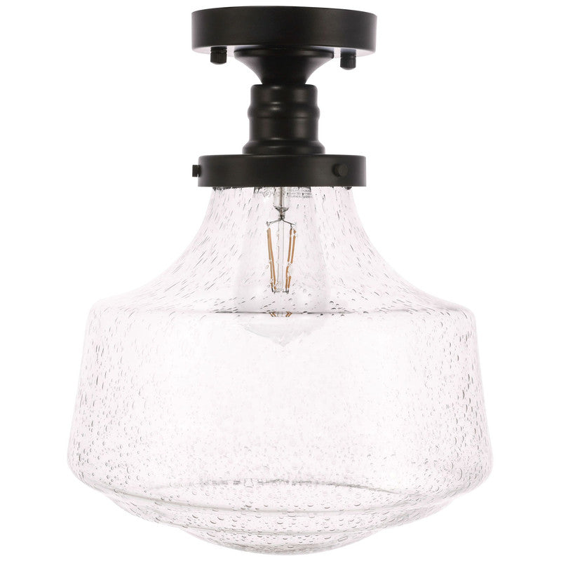 Elegant Lighting Lyle 1 Light 11" Flush Mount - LD6240BK