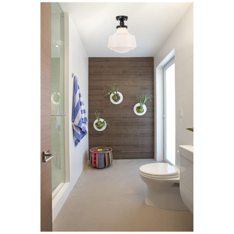 Elegant Lighting Lyle 1 Light 11" Flush Mount - LD6240BK