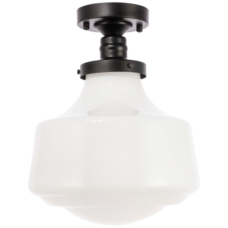 Elegant Lighting Lyle 1 Light 11" Flush Mount - LD6240BK