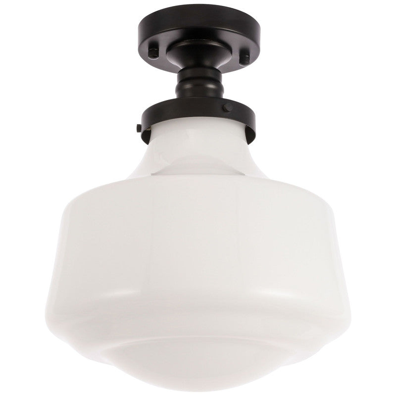 Elegant Lighting Lyle 1 Light 11" Flush Mount - LD6240BK