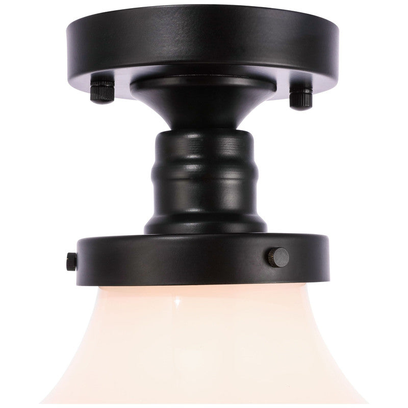 Elegant Lighting Lyle 1 Light 11" Flush Mount - LD6240BK