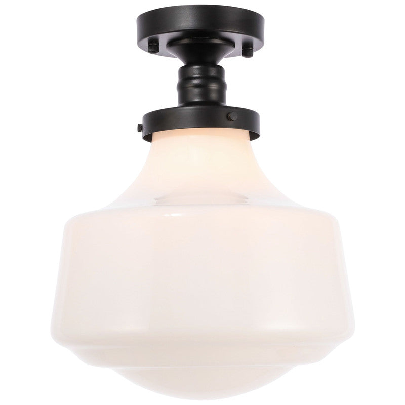 Elegant Lighting Lyle 1 Light 11" Flush Mount - LD6240BK