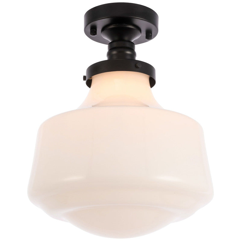 Elegant Lighting Lyle 1 Light 11" Flush Mount - LD6240BK