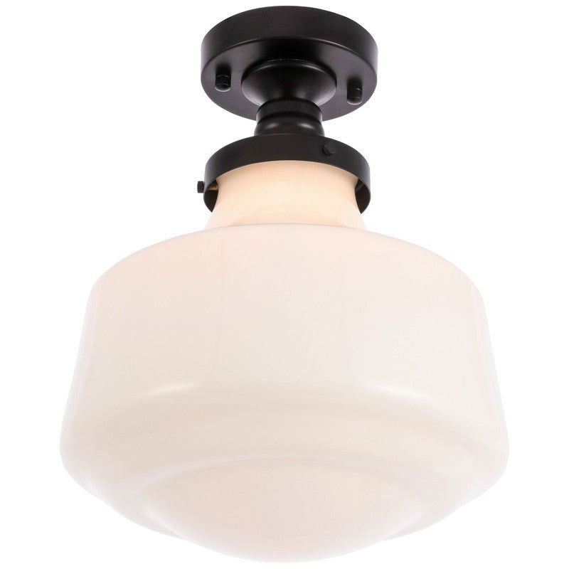 Elegant Lighting Lyle 1 Light 11" Flush Mount - LD6240BK