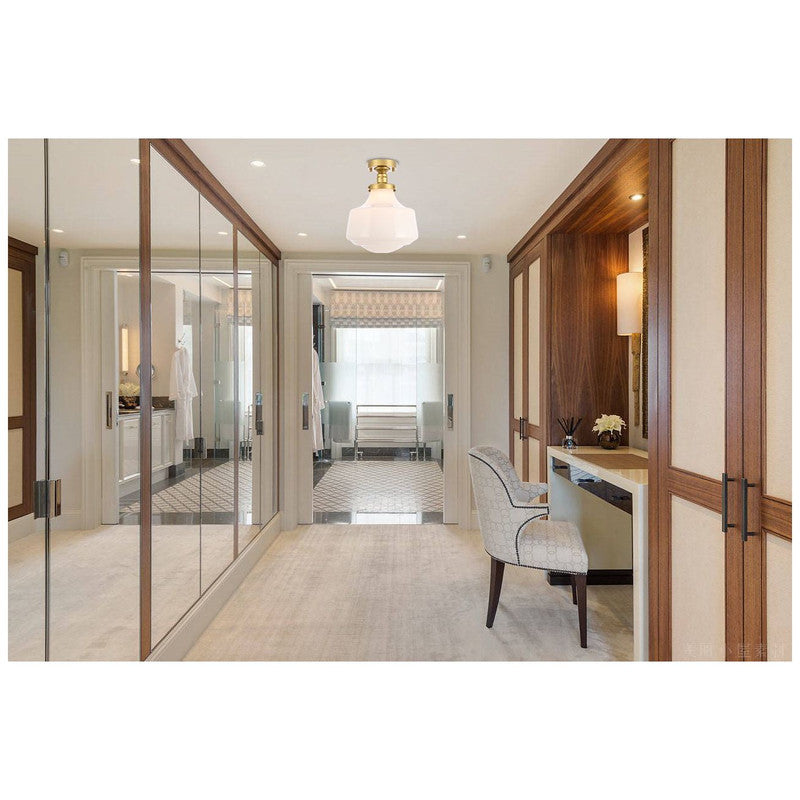 Elegant Lighting Lyle 1 Light 11" Flush Mount - LD6240BK