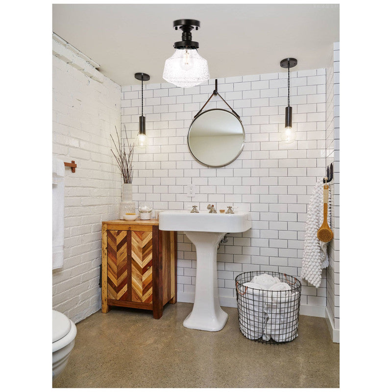 Elegant Lighting Lyle 1 Light 11" Flush Mount - LD6240BK