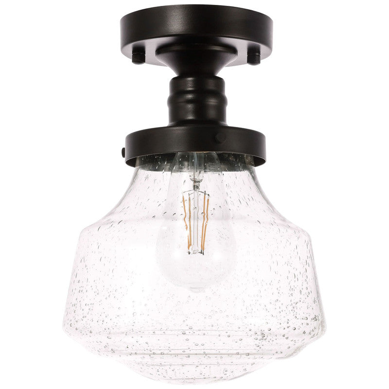 Elegant Lighting Lyle 1 Light 11" Flush Mount - LD6240BK