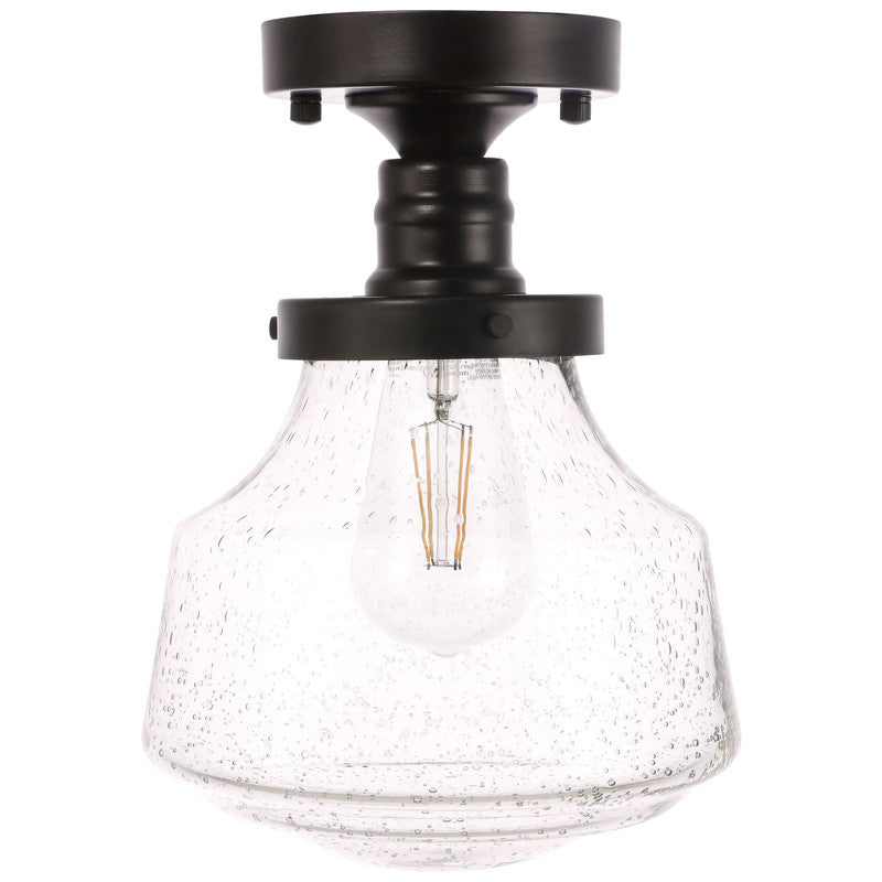 Elegant Lighting Lyle 1 Light 11" Flush Mount - LD6240BK