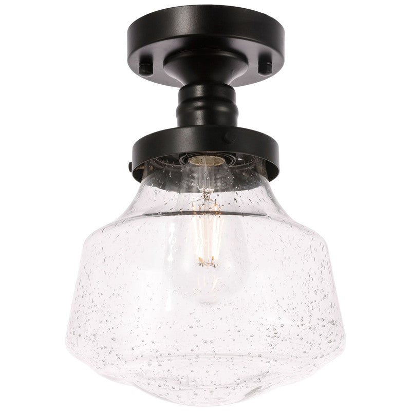 Elegant Lighting Lyle 1 Light 11" Flush Mount - LD6240BK