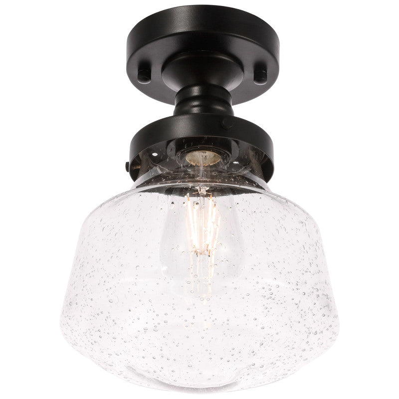Elegant Lighting Lyle 1 Light 11" Flush Mount - LD6240BK