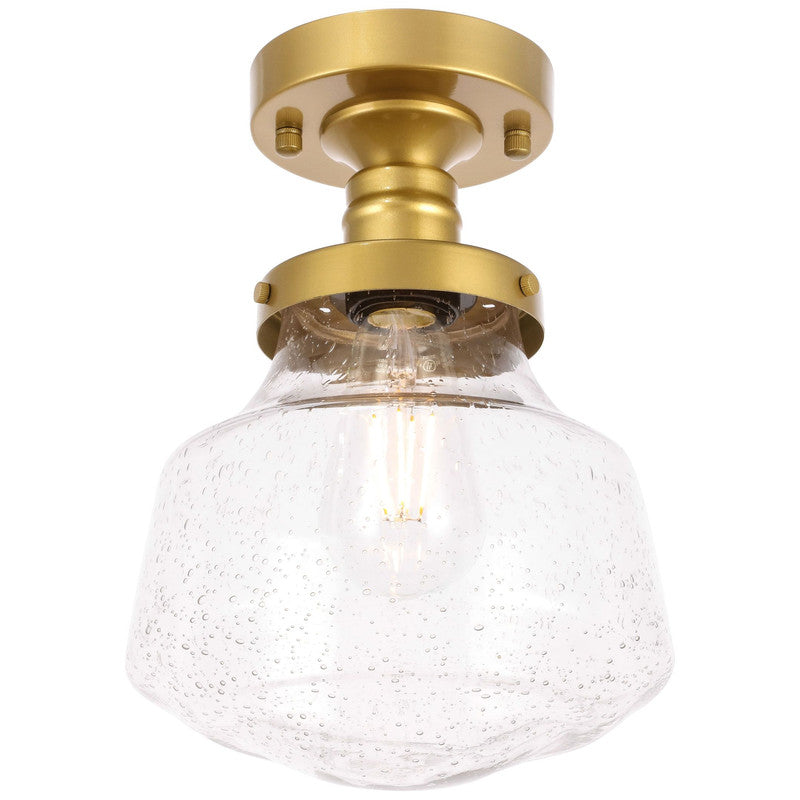 Elegant Lighting Lyle 1 Light 11" Flush Mount - LD6240BK