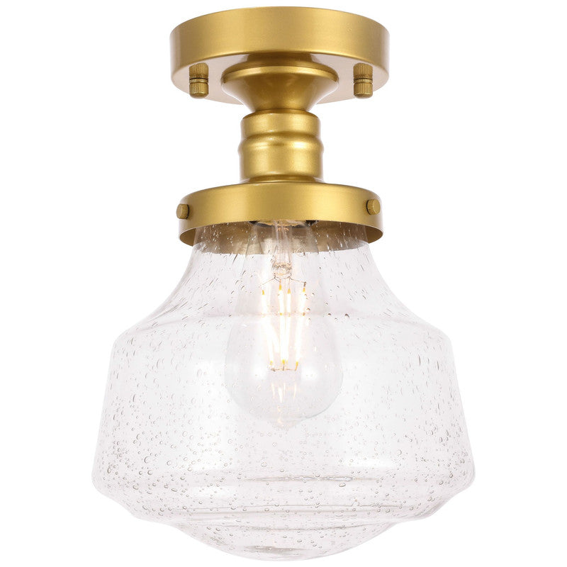 Elegant Lighting Lyle 1 Light 11" Flush Mount - LD6240BK