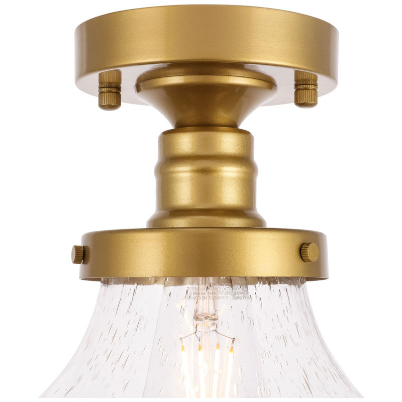 Elegant Lighting Lyle 1 Light 11" Flush Mount - LD6240BK