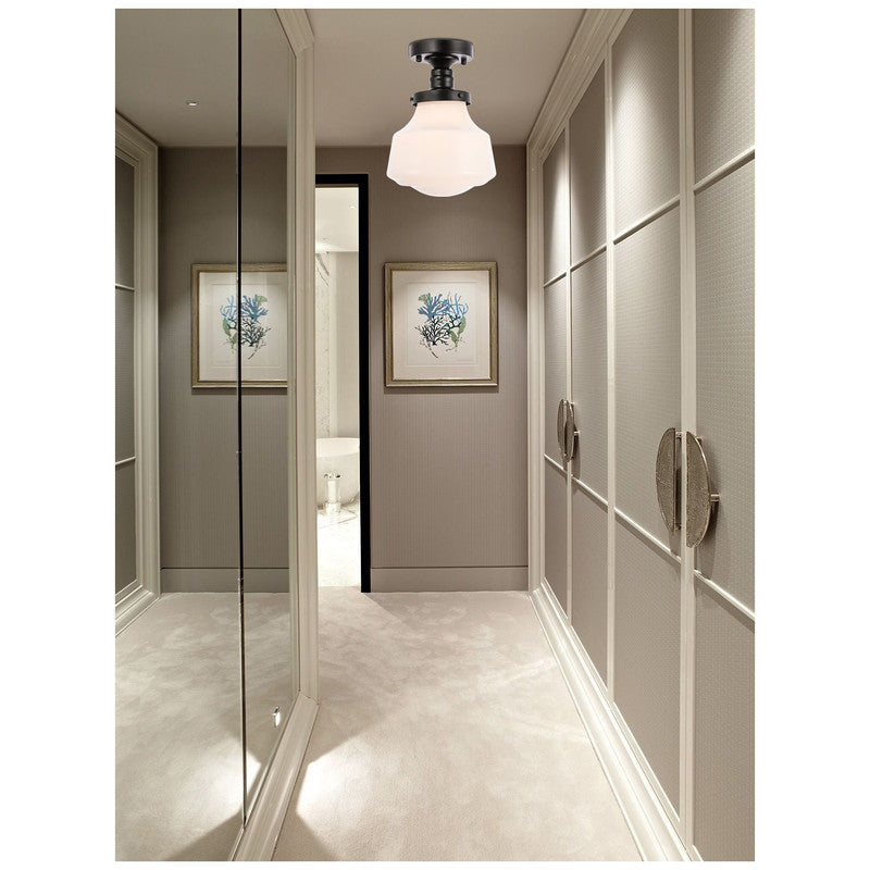 Elegant Lighting Lyle 1 Light 11" Flush Mount - LD6240BK