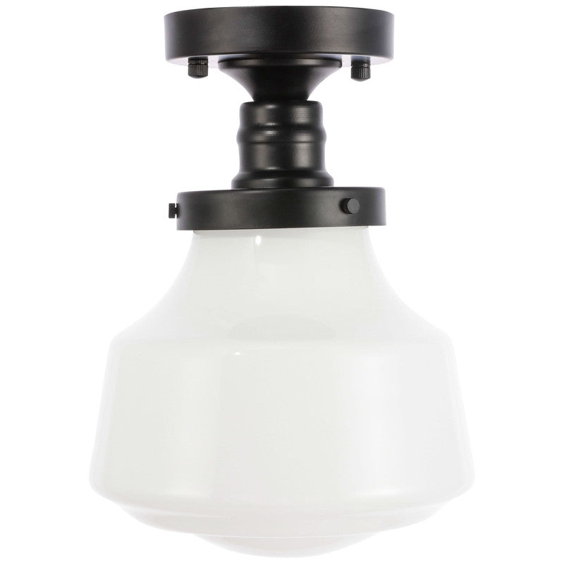 Elegant Lighting Lyle 1 Light 11" Flush Mount - LD6240BK