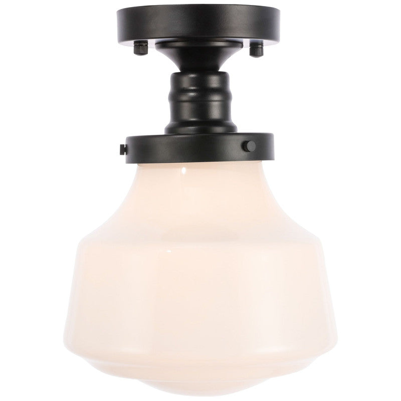 Elegant Lighting Lyle 1 Light 11" Flush Mount - LD6240BK
