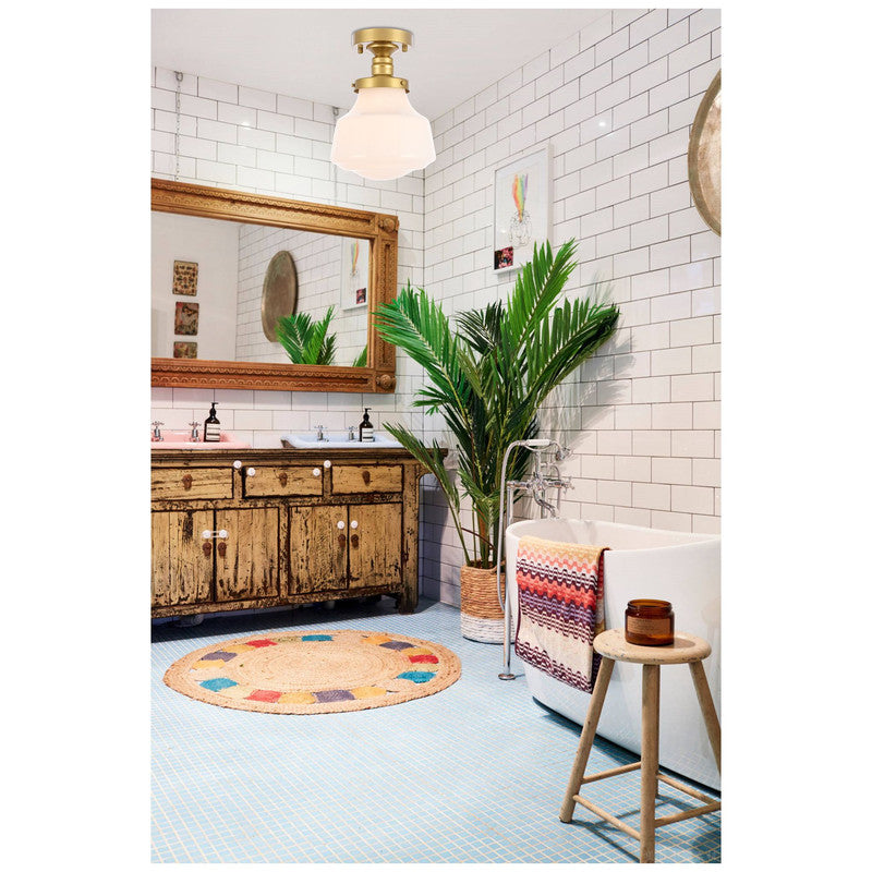 Elegant Lighting Lyle 1 Light 11" Flush Mount - LD6240BK