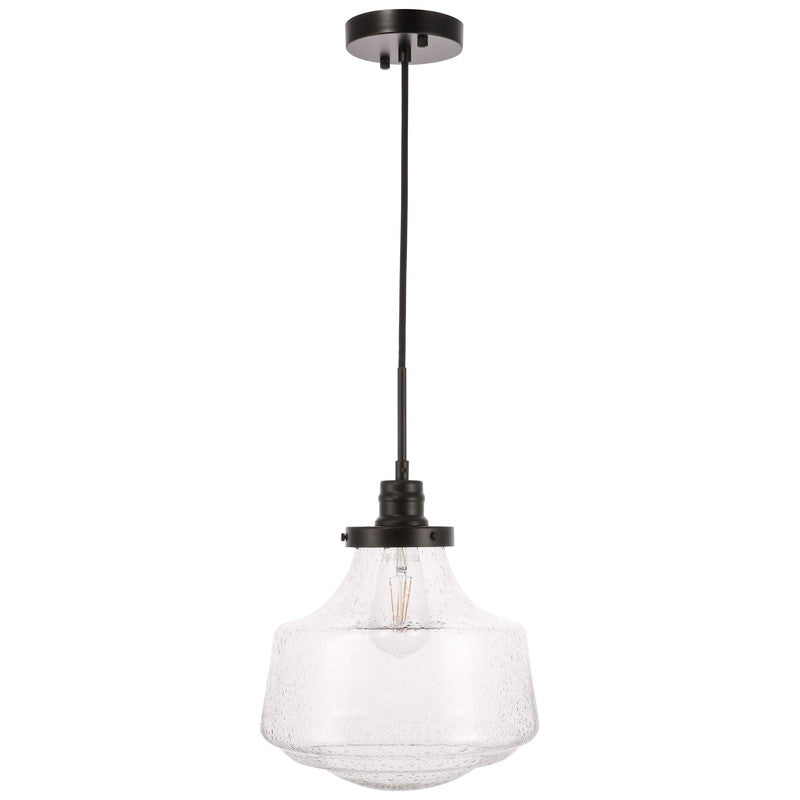 Elegant Lighting Lyle 1 Light 8" Pendant - LD6252BK