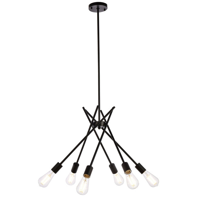 Elegant Lighting Lucca 6 Light 23" Chandelier