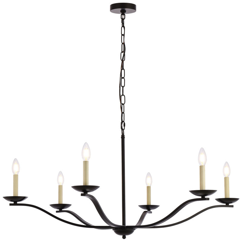 Elegant Lighting Trey 6 Light 42" Chandelier