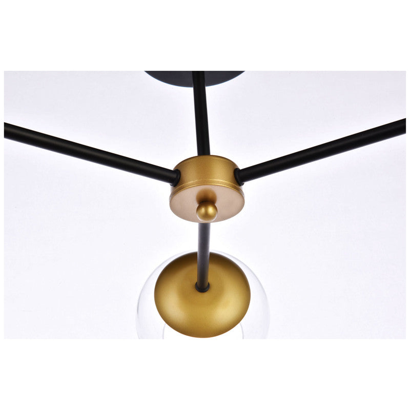 Elegant Lighting Briggs 3 Light 26" Flush Mount