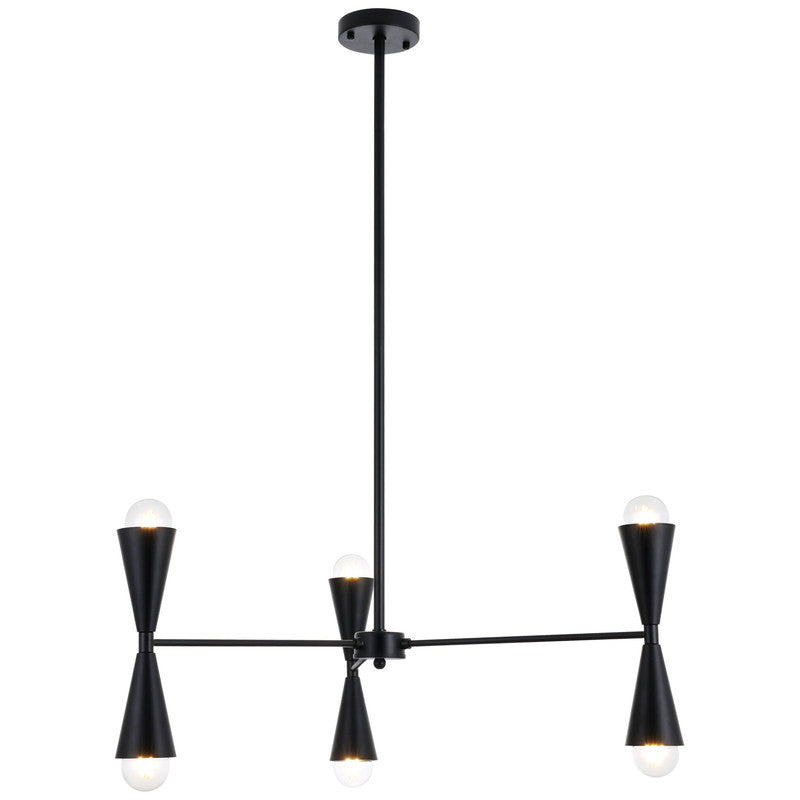 Elegant Lighting Cade 6 Light 34" Chandelier