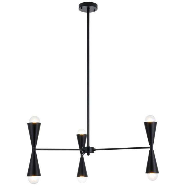 Elegant Lighting Cade 6 Light 34" Chandelier