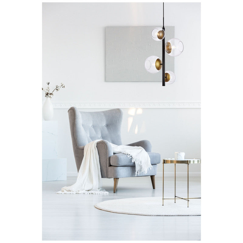 Elegant Lighting Wells 4 Light 18" Chandelier