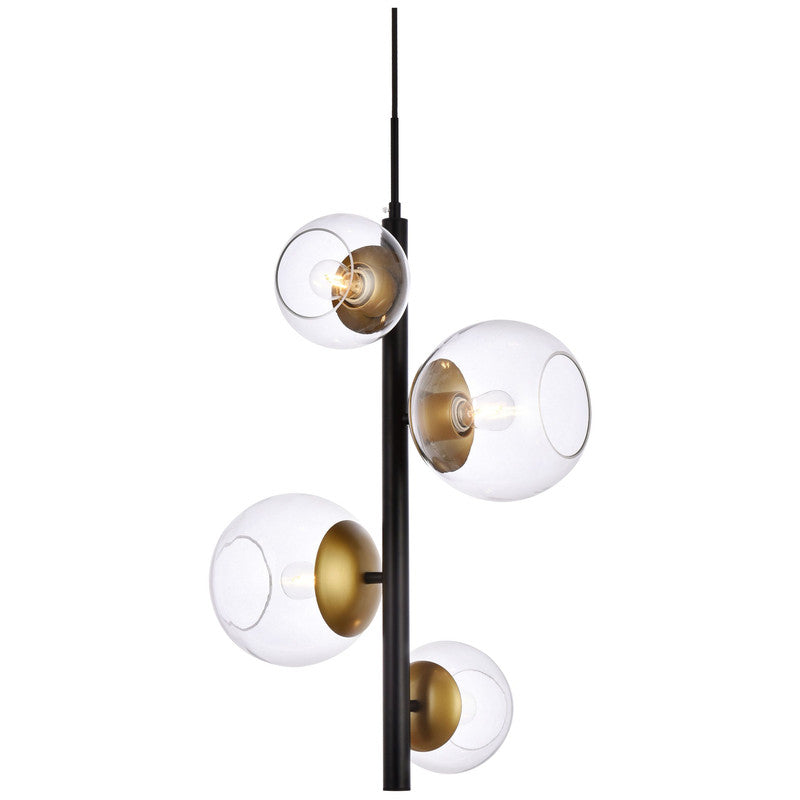 Elegant Lighting Wells 4 Light 18" Chandelier