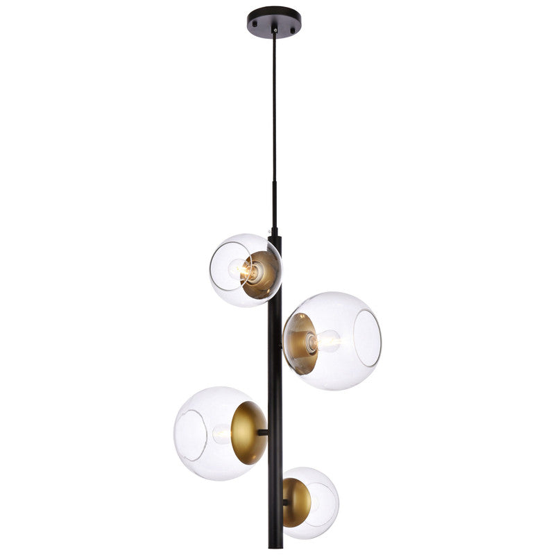 Elegant Lighting Wells 4 Light 18" Chandelier