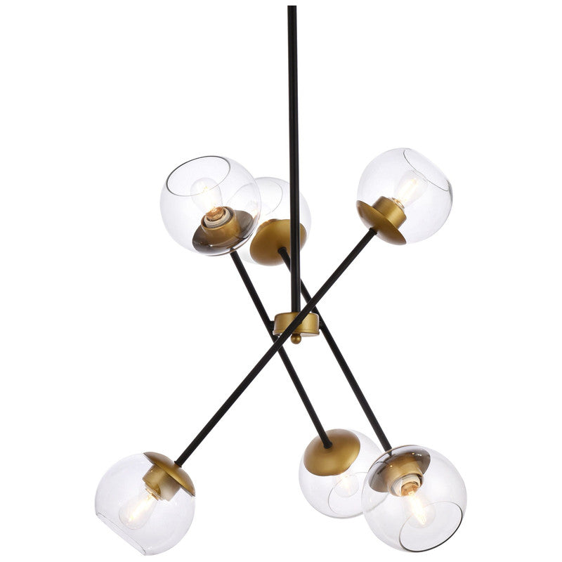 Elegant Lighting Axl 6 Light 24" Chandelier