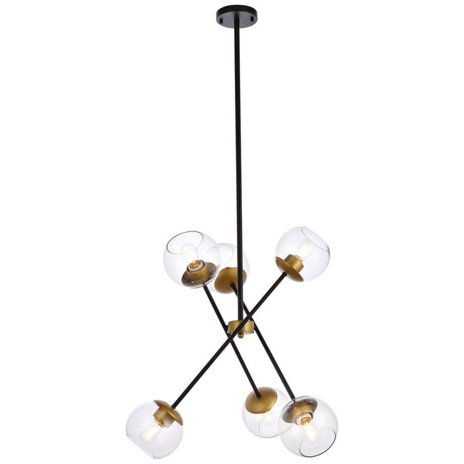 Elegant Lighting Axl 6 Light 24" Chandelier