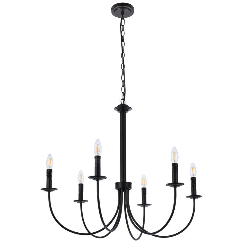 Elegant Lighting Brielle 6 Light 32" Chandelier