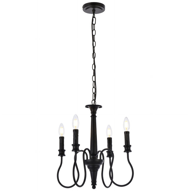 Elegant Lighting Flynx 4 Light 17" Chandelier