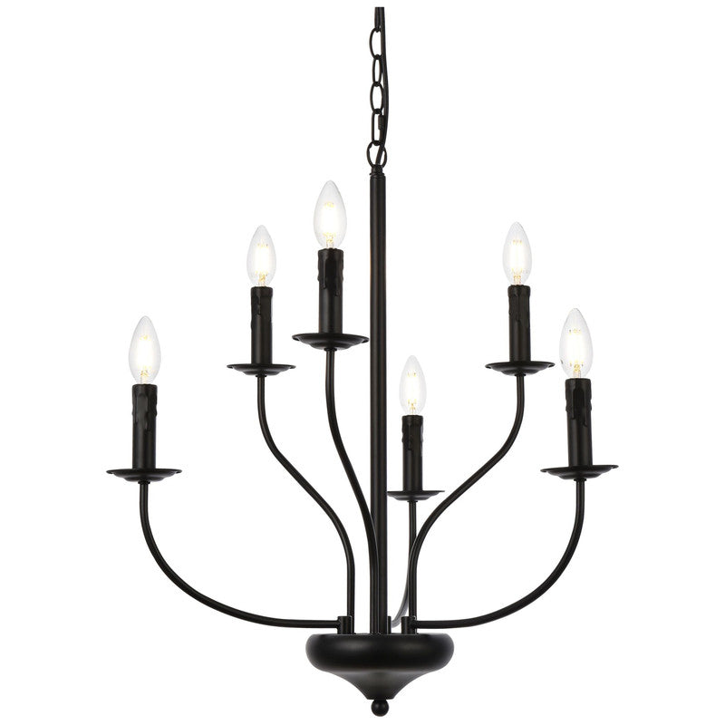 Elegant Lighting Westley 6 Light 24" Chandelier