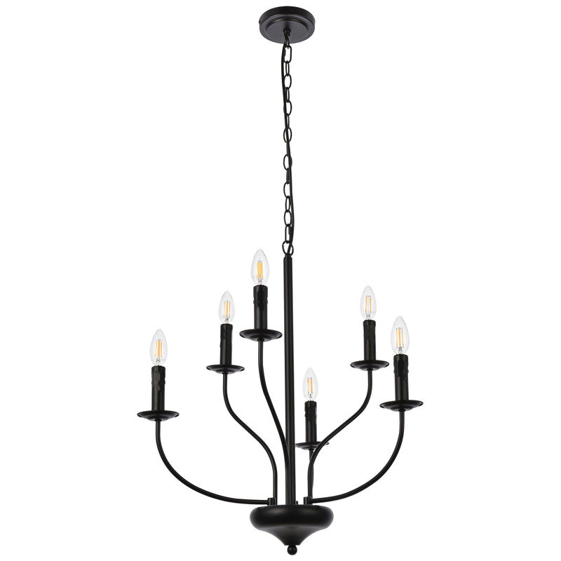 Elegant Lighting Westley 6 Light 24" Chandelier