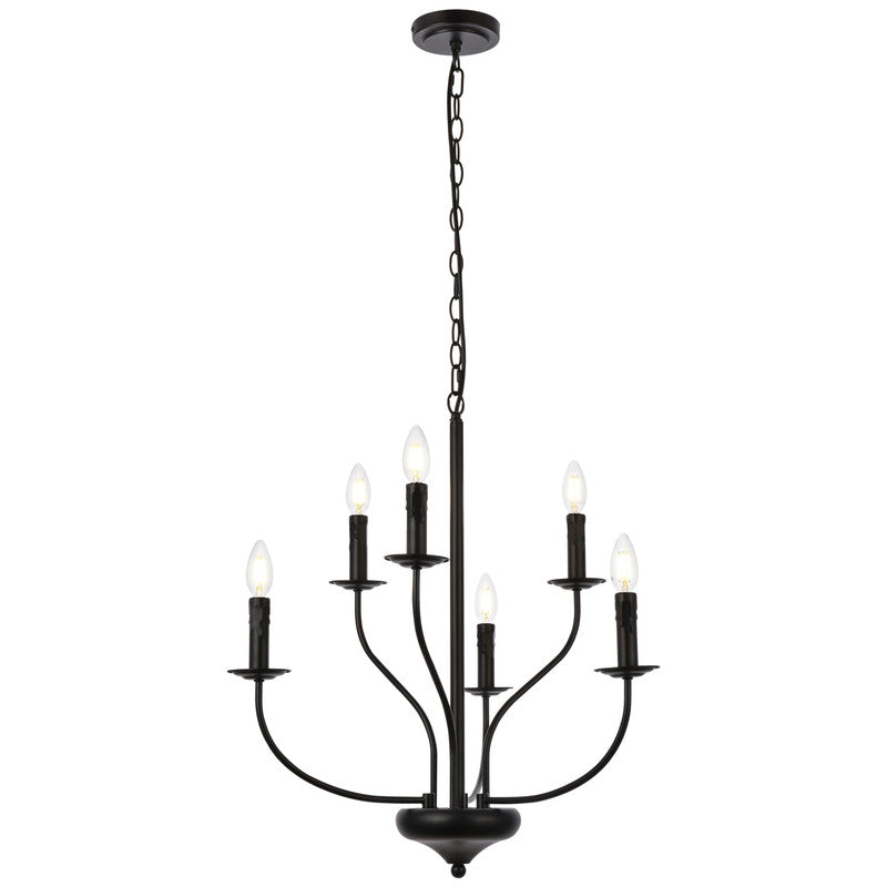 Elegant Lighting Westley 6 Light 24" Chandelier