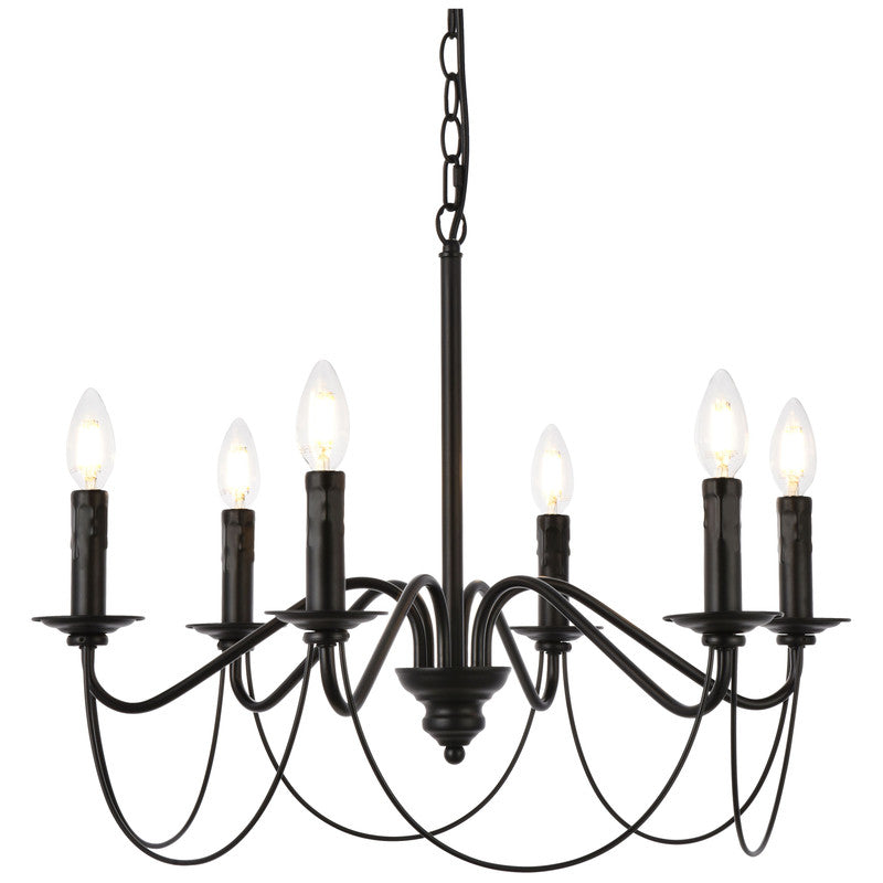 Elegant Lighting Westley 6 Light 24" Chandelier - LD7048D24