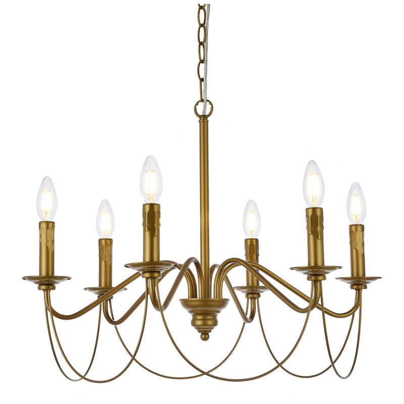 Elegant Lighting Westley 6 Light 24" Chandelier - LD7048D24