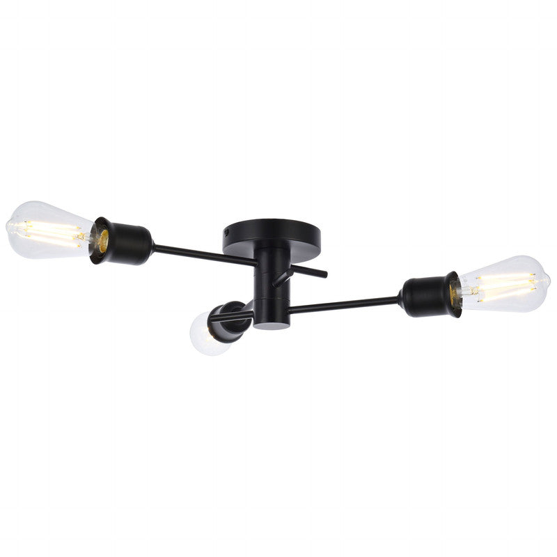 Elegant Lighting Xavier 3 Light 18" Flush Mount