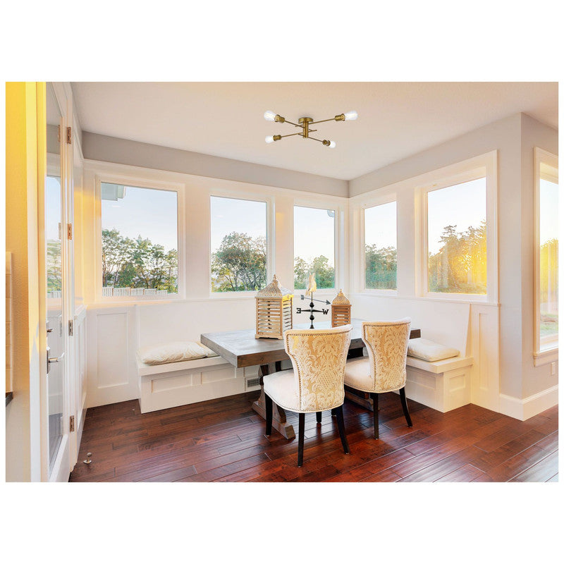 Elegant Lighting Xavier 4 Light 26" Flush Mount